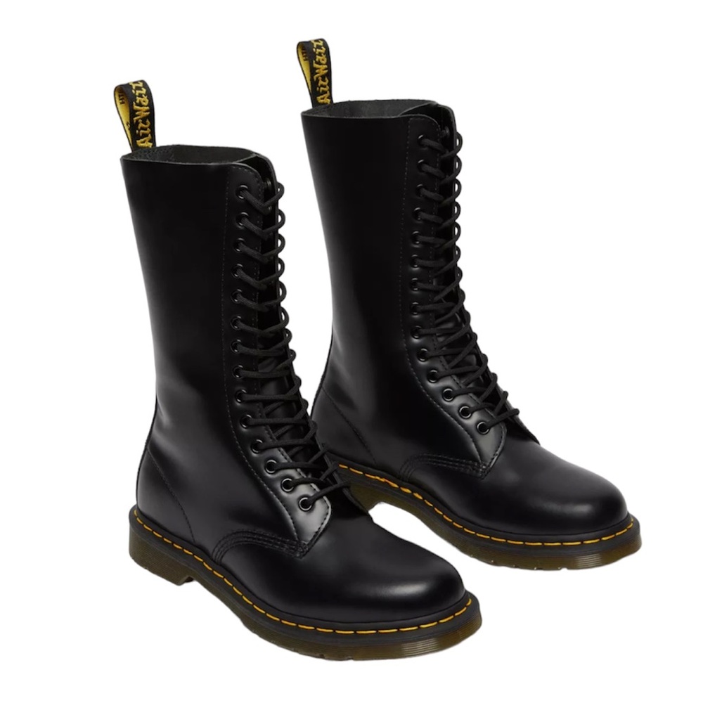 Dr Marten 1914 Smooth Leather Tall Lace Up Boots Woman 8 Men’s 6